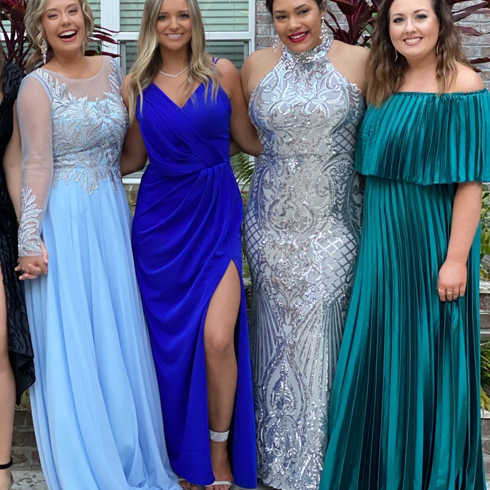 Silver Sequin Formal Dress